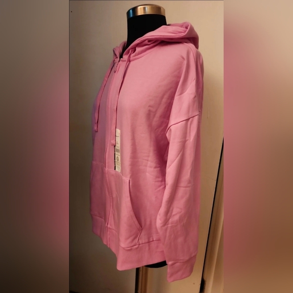 Womens Time and Tru Long Sleeve SUPER SOFT PINK Fleece Hooded Jacket Hoodie XL - Picture 5 of 9